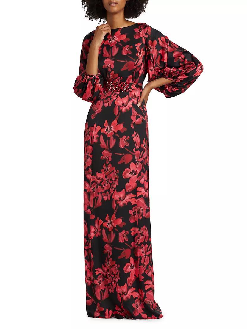 Floral Twill Gown Product Image