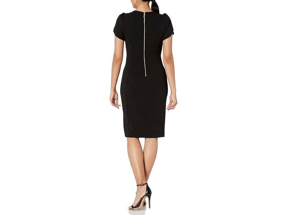 Calvin Klein Tulip Sleeve Sheath Dress (Indigo) Women's Dress Product Image