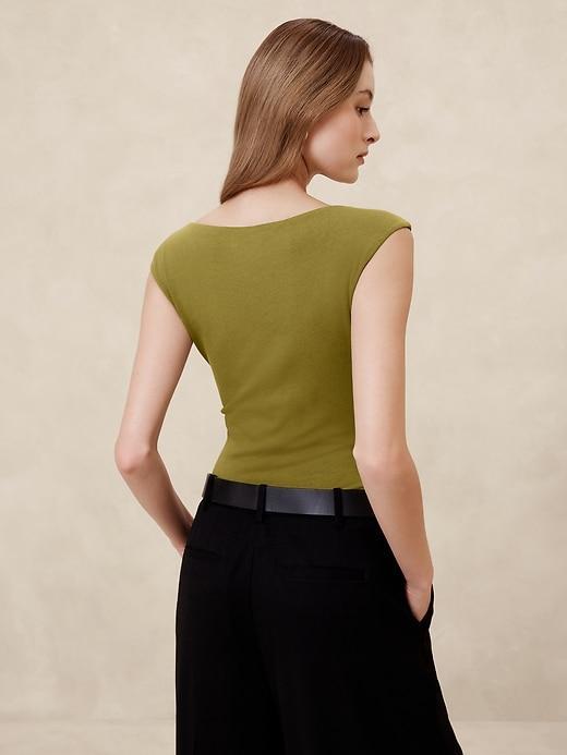 Soft Stretch Cap-Sleeve Bodysuit Product Image