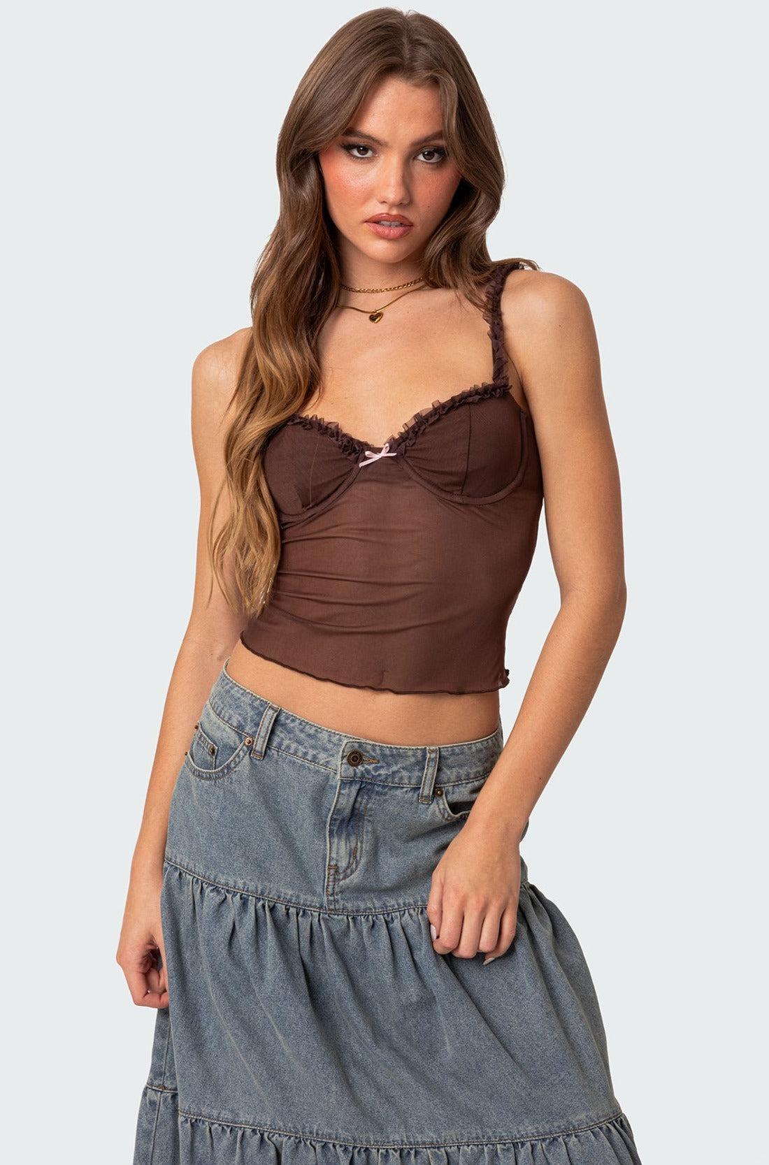 Mercy Sheer Mesh Bra Top Product Image