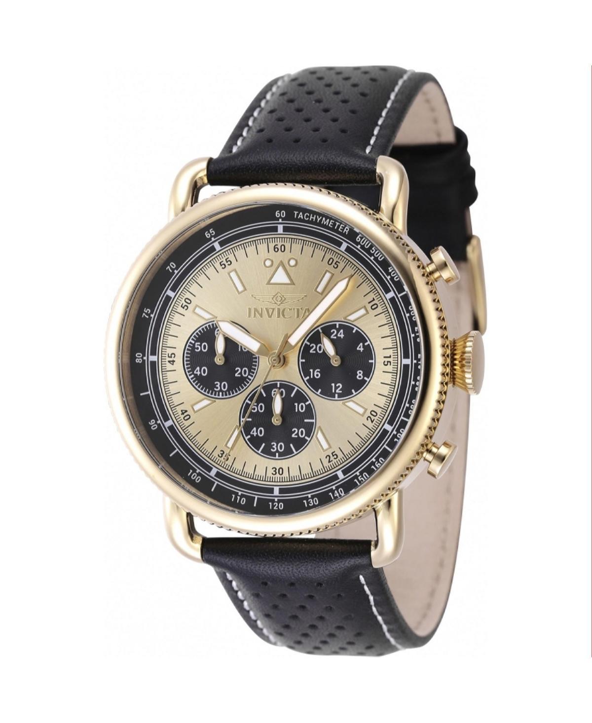 Invicta Mens 47365 Speedway Quartz Chronograph Gold Dial Watch - Gold Product Image