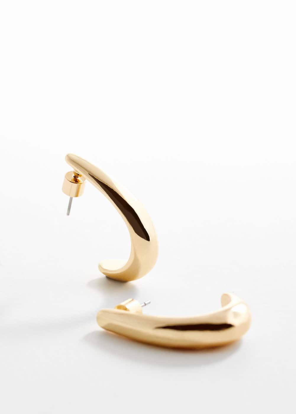 MANGO - Oval hoop earrings - One size - Women Product Image