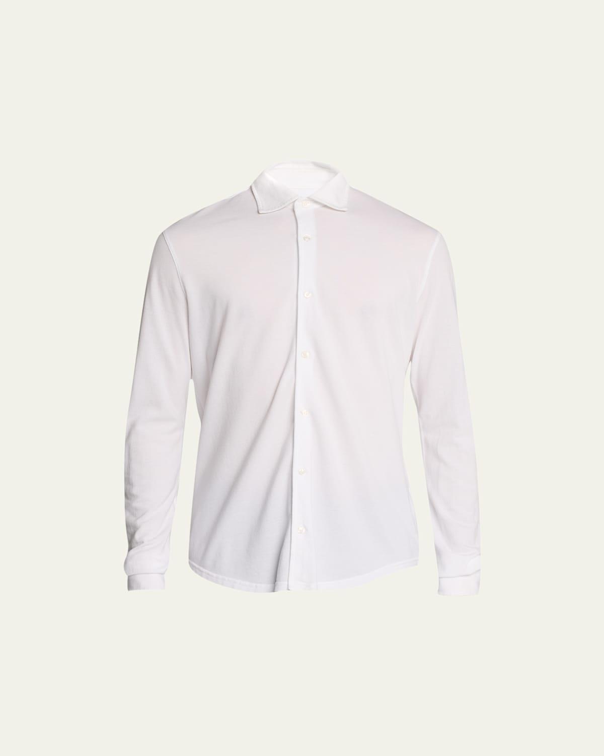 Mens Cotton Pique Sport Shirt Product Image