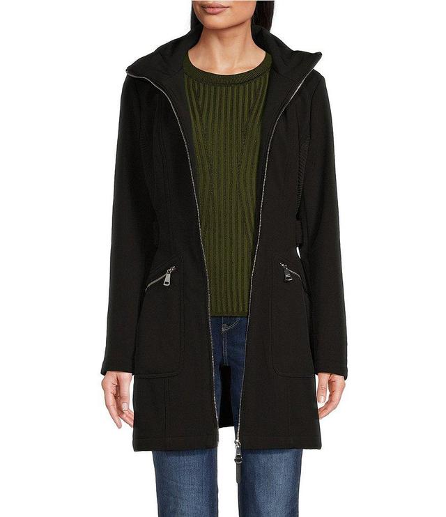 DKNY by Donna Karan Single Breasted Water Resistant Belted Zip Front Coat Product Image