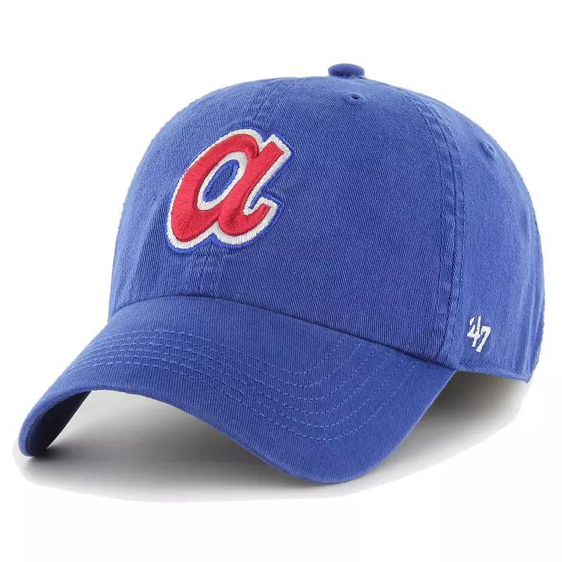 Mens 47 Brand Royal Atlanta Braves Cooperstown Collection Franchise Fitted Hat Product Image