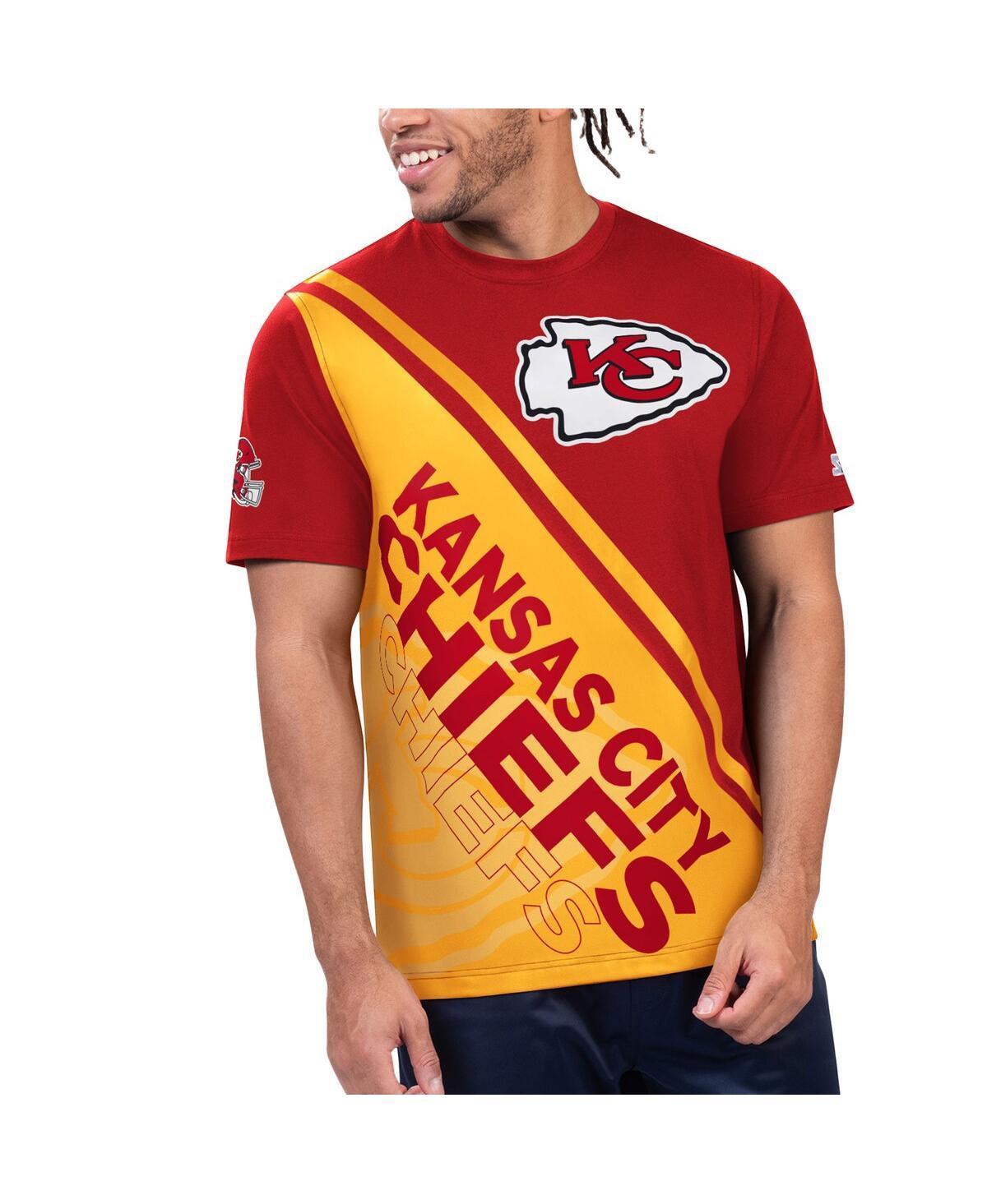 Mens Starter /Gold Kansas City Chiefs Finish Line Extreme Graphic T-Shirt Product Image