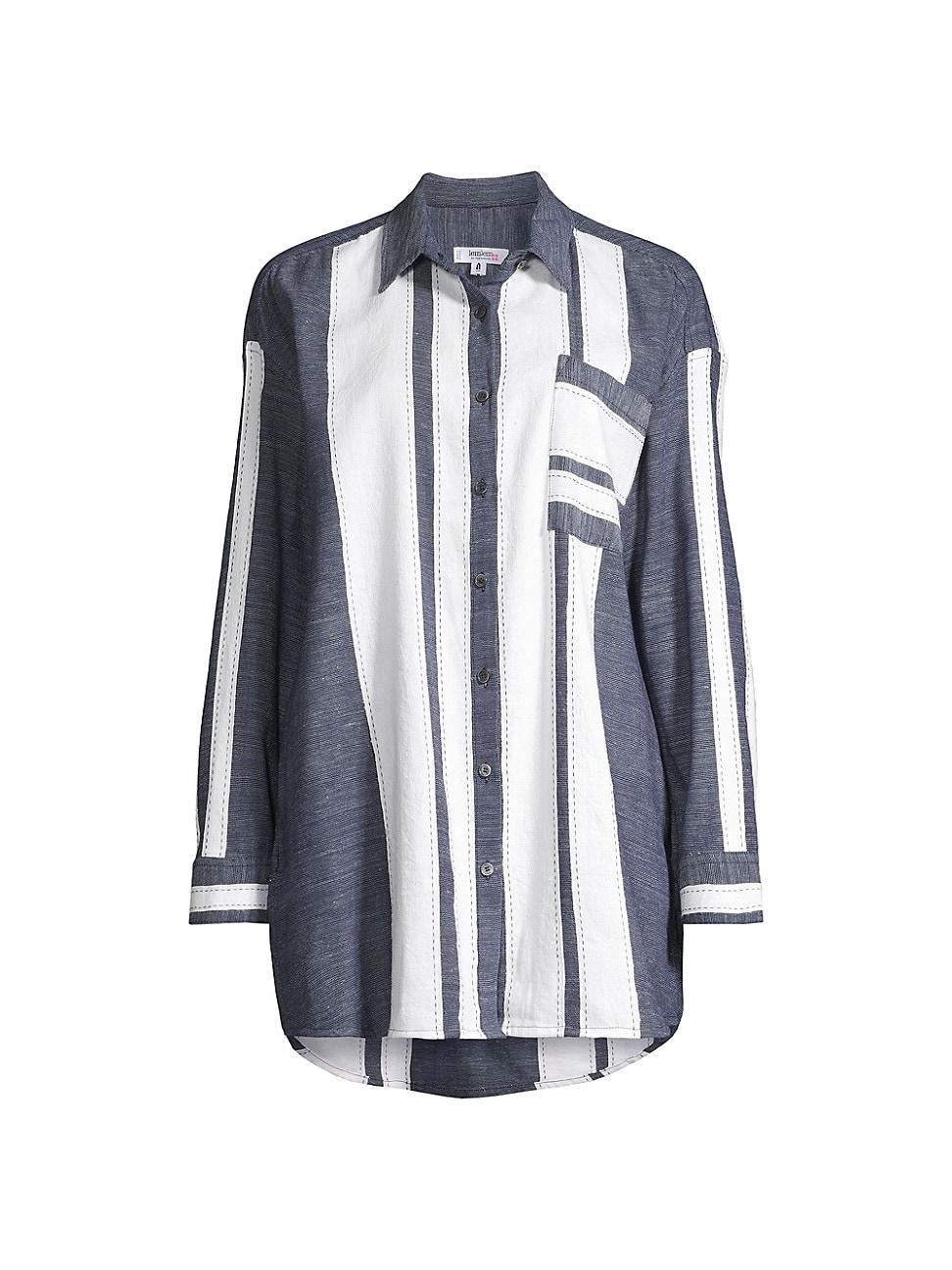 Womens Mariam Cotton Striped Shirt Product Image