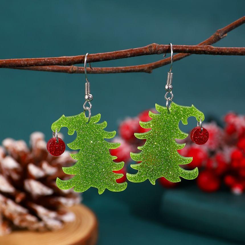 Christmas Tree / Santa Acrylic Dangle Earring Product Image