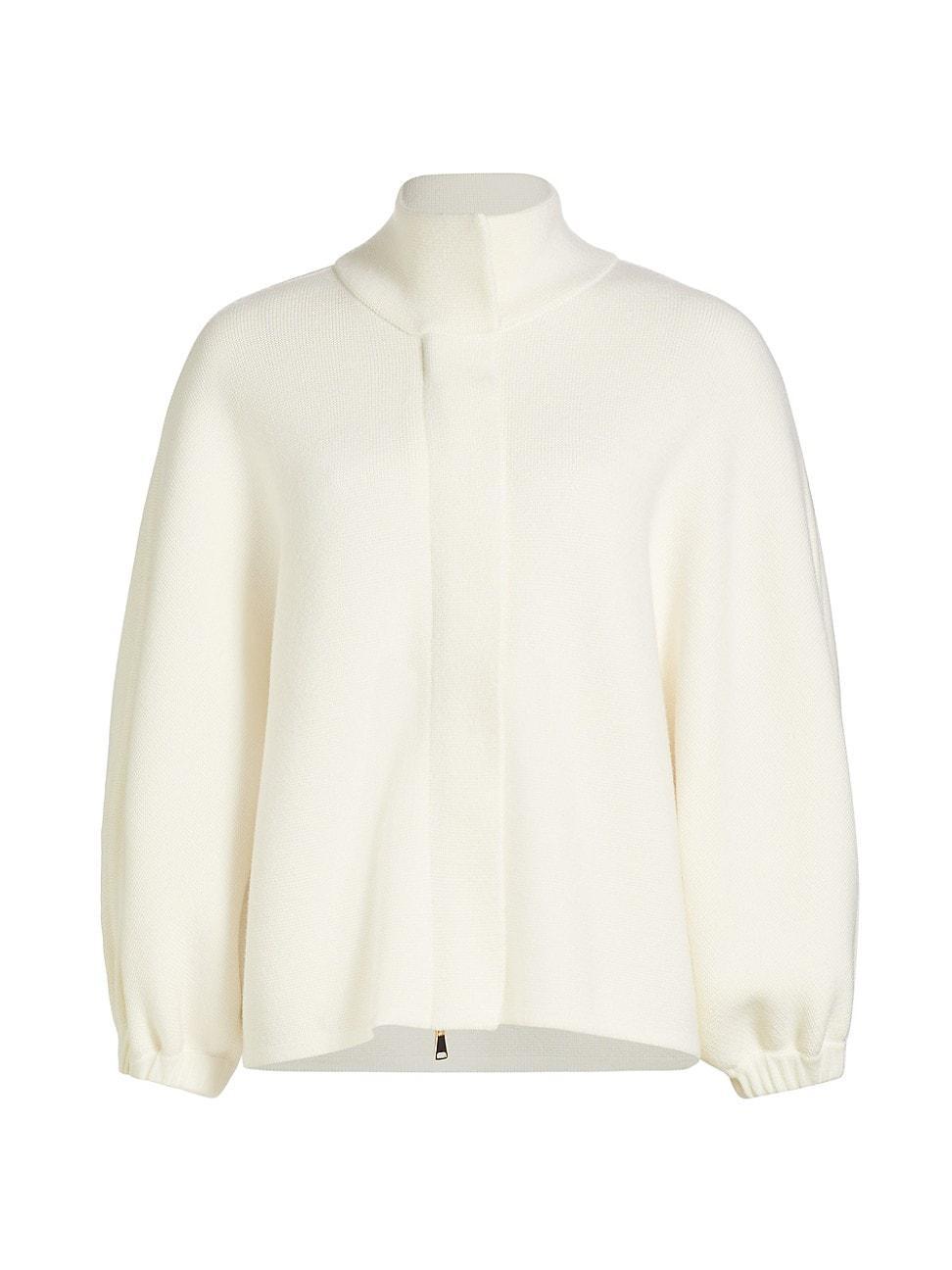 Max Mara Smirne Stand Collar Virgin Wool Cardigan Product Image