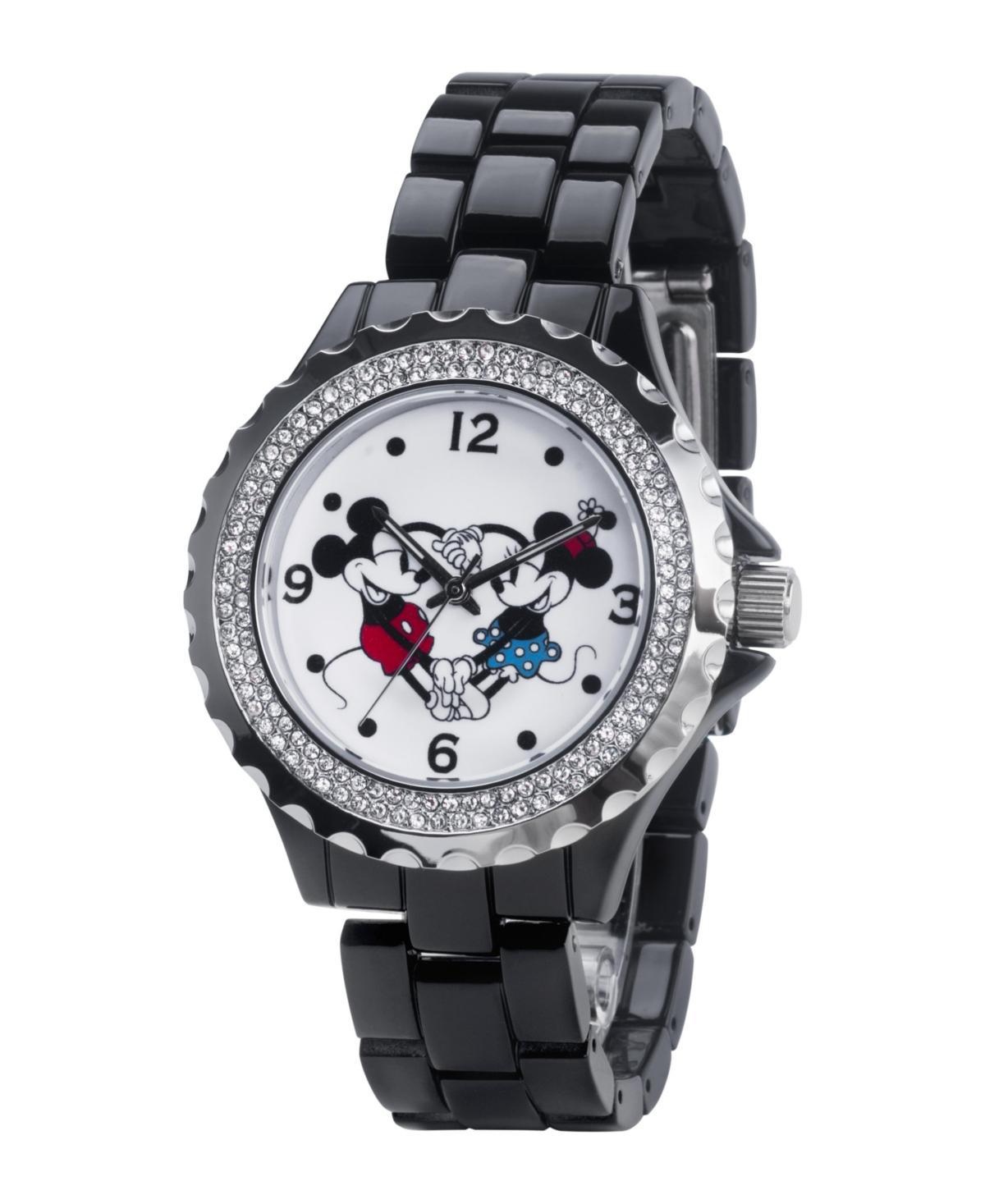 Disneys Mickey & Minnie Mouse Hug Womens Watch White Product Image