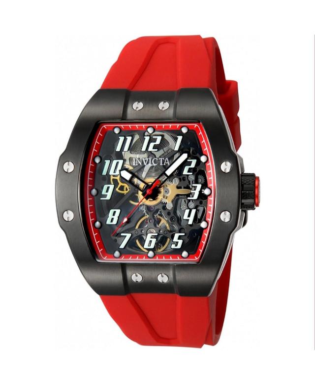 Invicta Mens 44649 Jm Correa Automatic 3 Hand Red, Transparent Dial Watch - Red Product Image