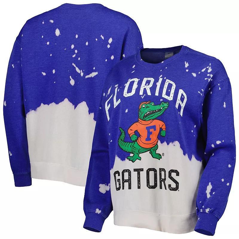 Womens Gameday Couture Royal Florida Gators Twice As Nice Faded Dip-Dye Pullover Long Sleeve Top Product Image