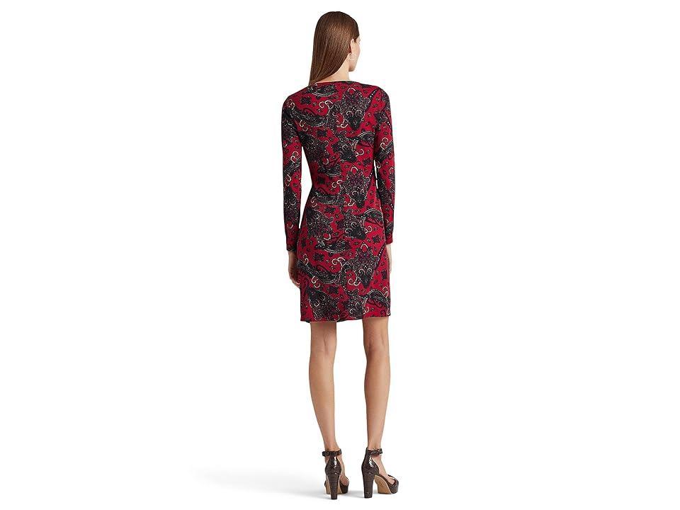 Lauren Ralph Lauren Paisley Jersey Dress (Classic Multi) Women's Dress Product Image