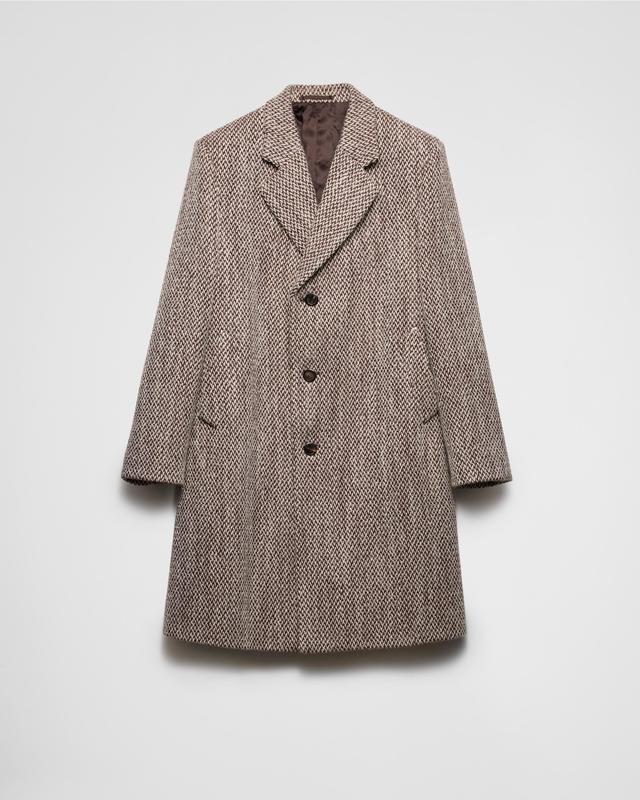 Single-breasted wool blend coat Product Image