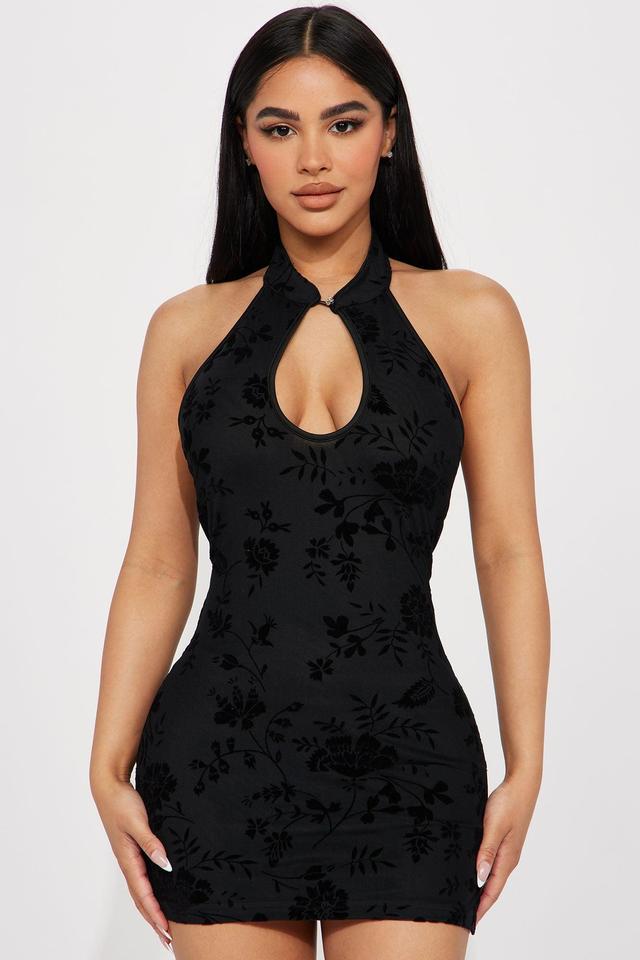 Olivia Mesh Mini Dress - Black Product Image