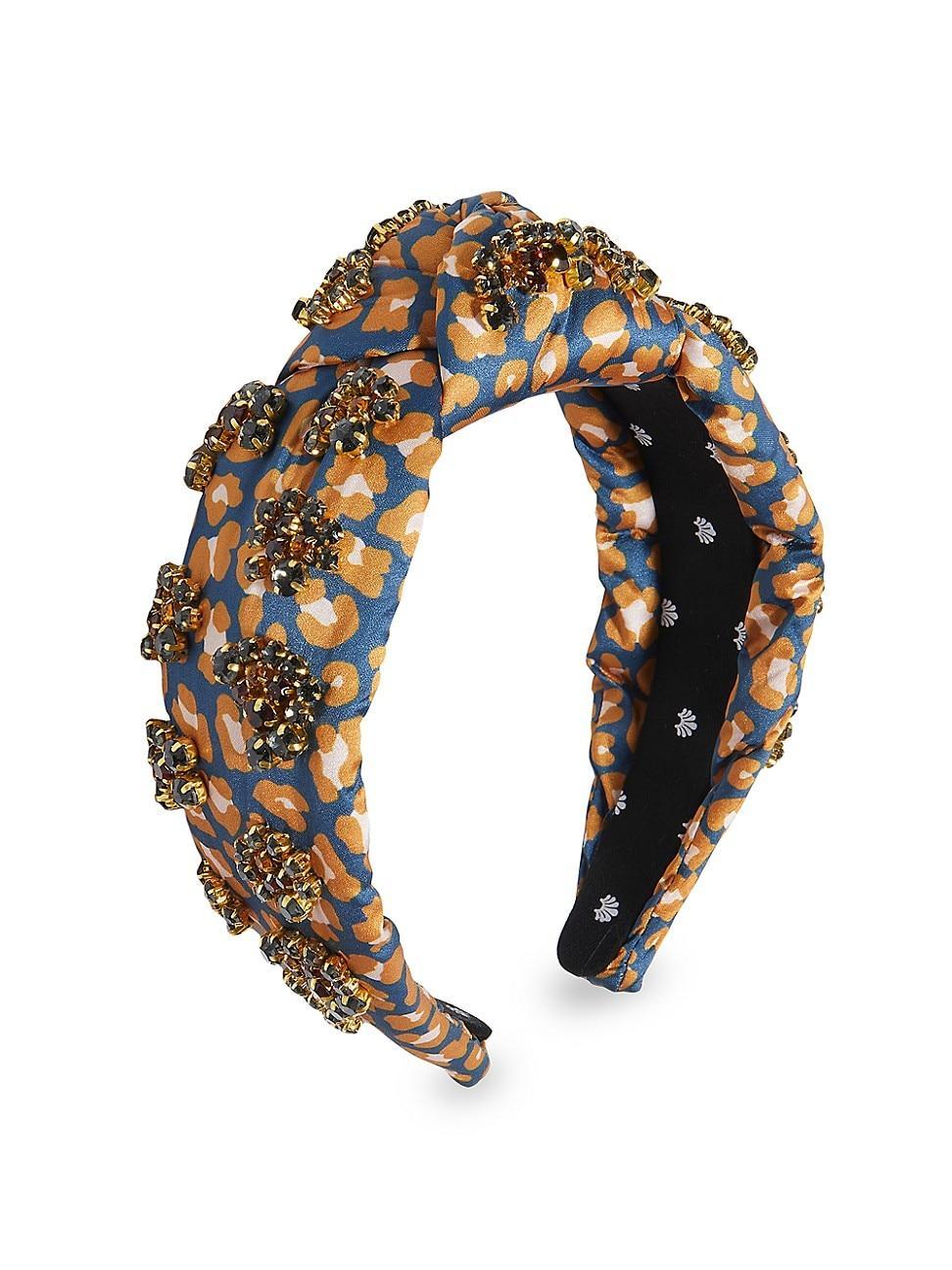 Womens Leopard Knotted Headband Product Image