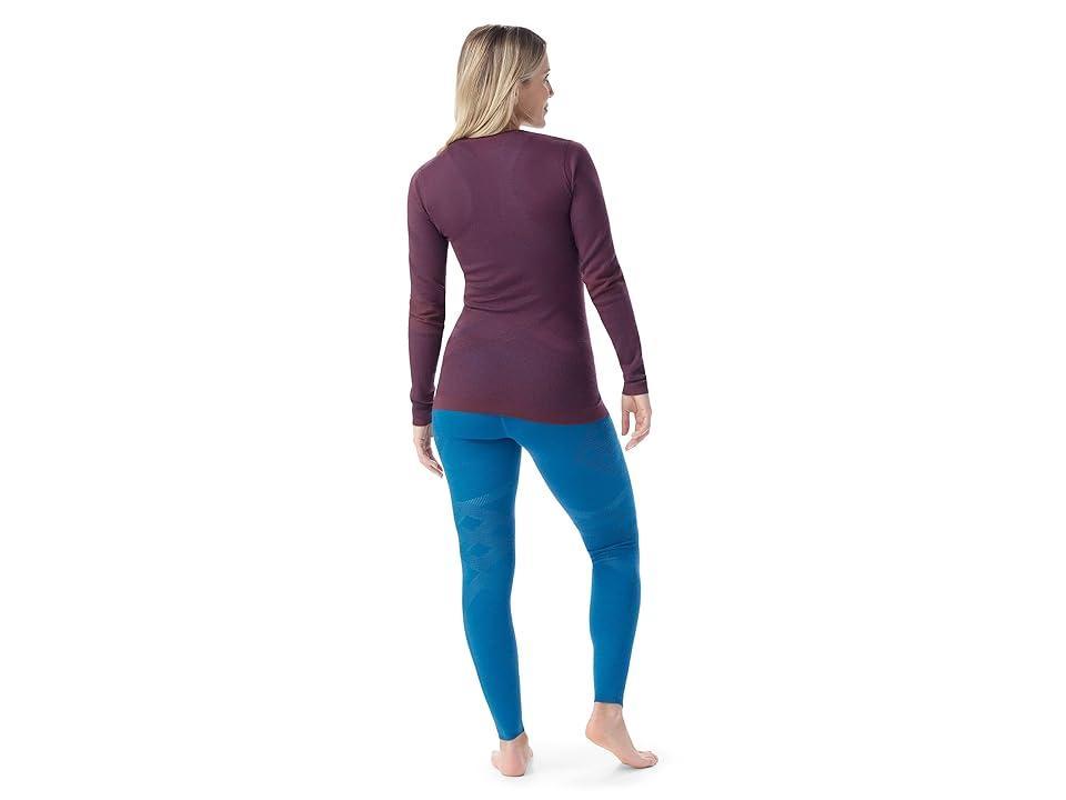 Smartwool Intraknit Thermal Merino Base Layer Crew (Eggplant-Nival Blue) Women's Clothing Product Image