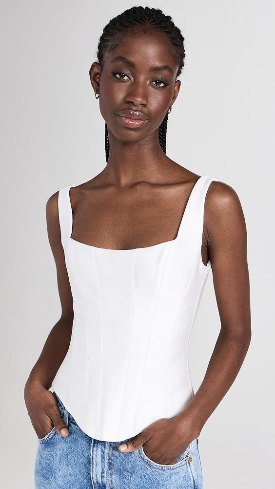 Rozie Corsets Satin Top with Stitching | Shopbop Product Image