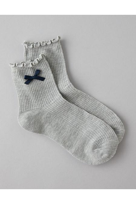 AE Ruffled-Bow Boyfriend Socks Women's Product Image