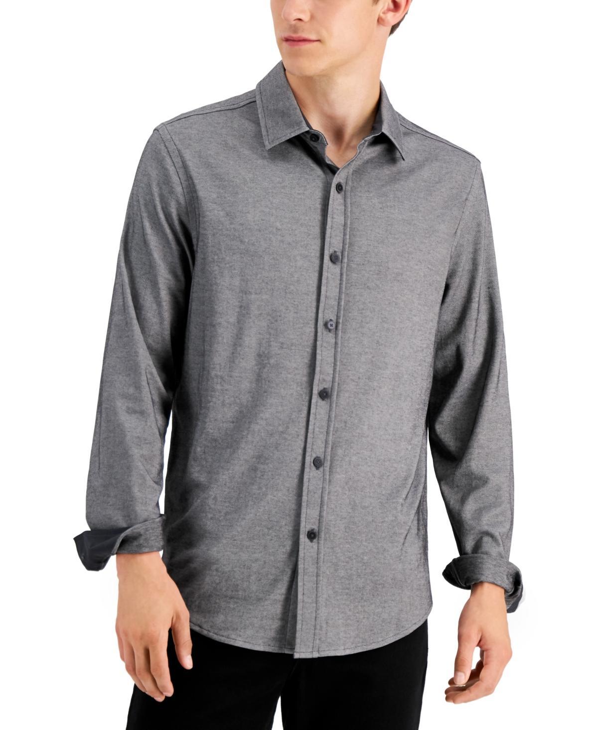 Alfani Mens Regular-Fit Supima Cotton Birdseye Shirt, Created for Macys Product Image