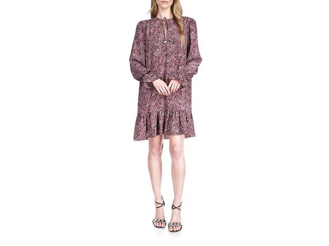 MICHAEL Michael Kors Paisley Tenty Shift Dress (Royal Pink) Women's Clothing Product Image