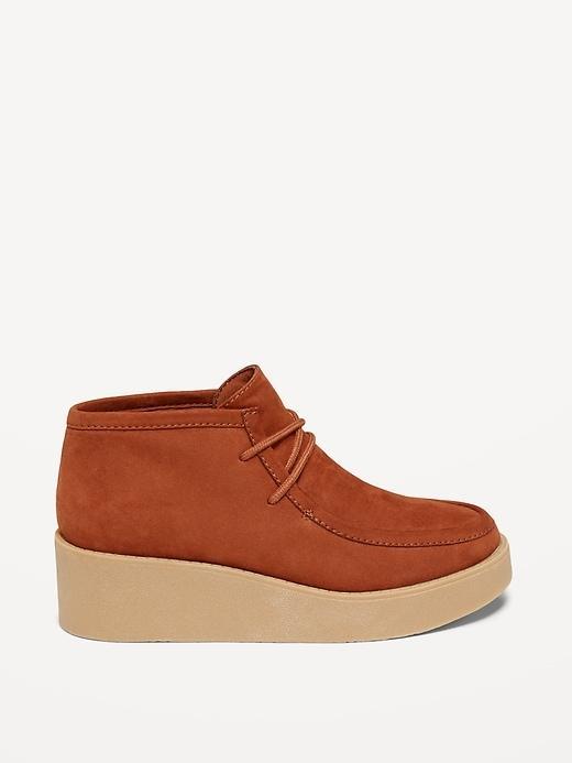 Faux-Suede Platform Booties Product Image