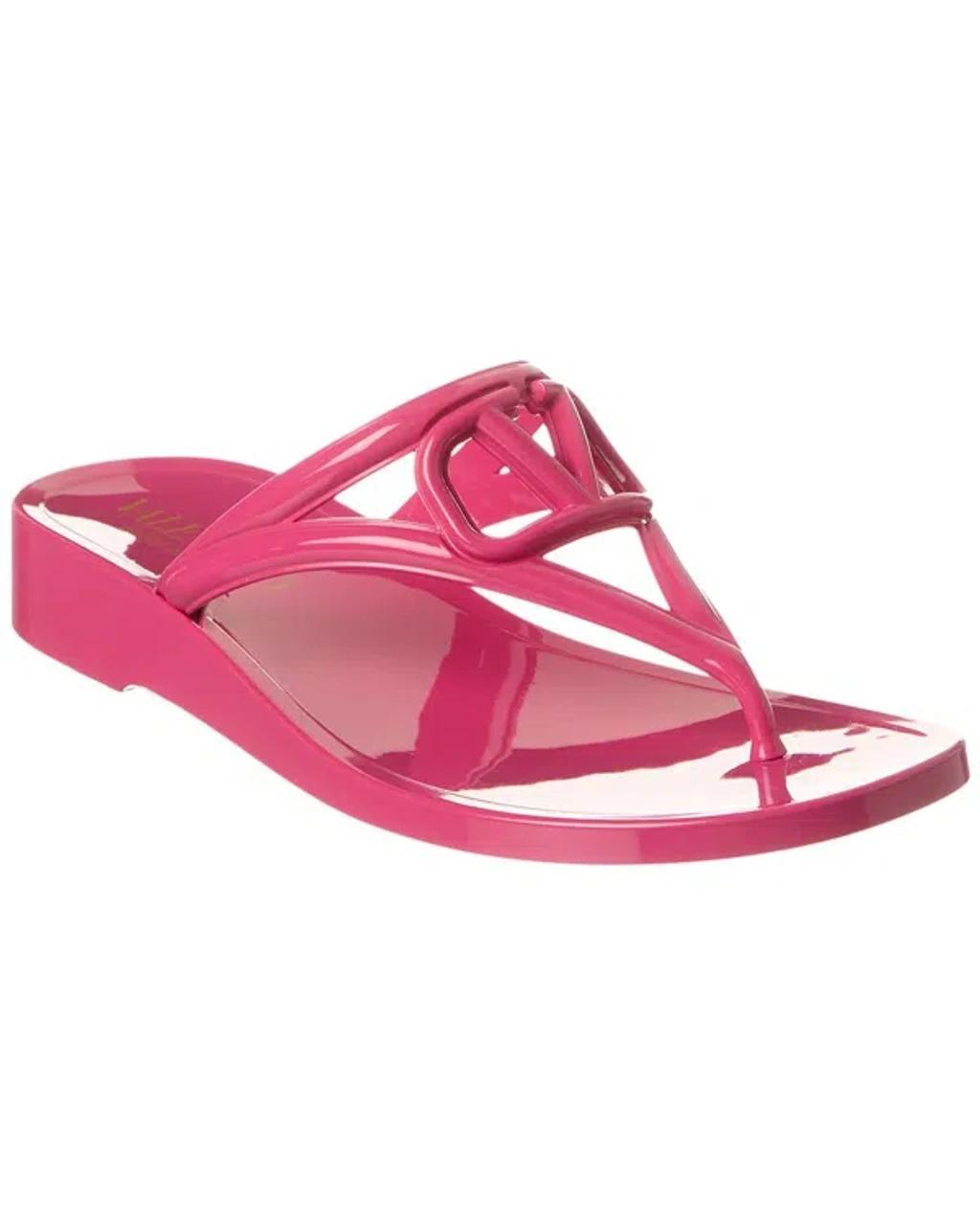 VALENTINO GARAVANI Women's Vlogo Signature Rubber Thong Sandals In Pink Pp Product Image