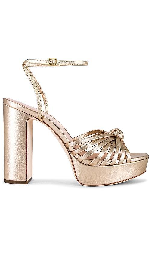 Womens Rivka 120MM Metallic Leather Knot Platform Sandals Product Image