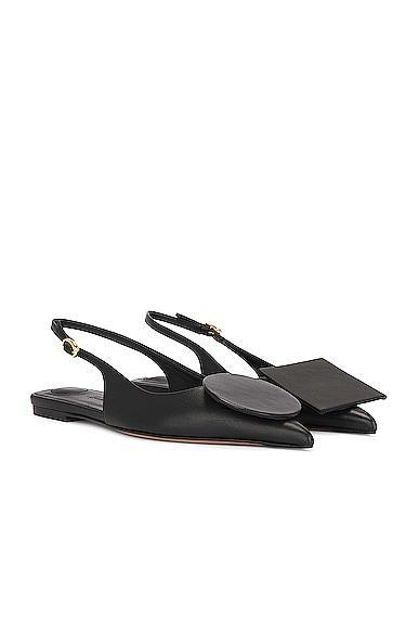 JACQUEMUS Les Slingbacks Duelo P in Black - Black. Size 37 (also in 35, 36, 38, 39, 40). Product Image