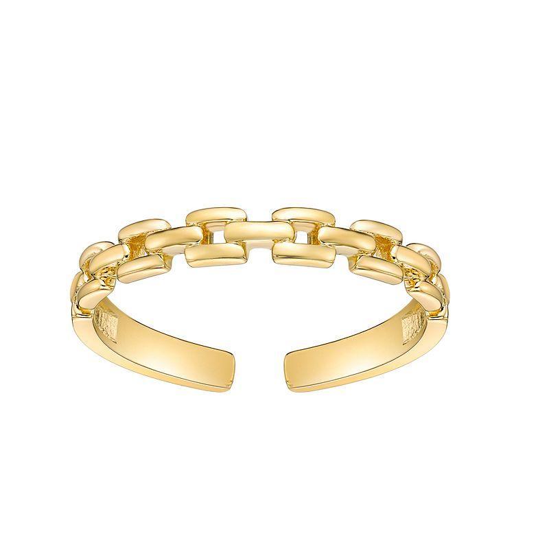 Lila Moon 10k Gold Link Chain Adjustable Toe Ring, Womens, Yellow Product Image