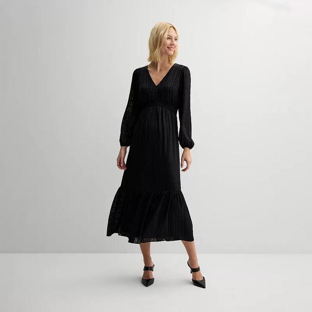 Womens Nine West V-Neck Midi Dress Product Image