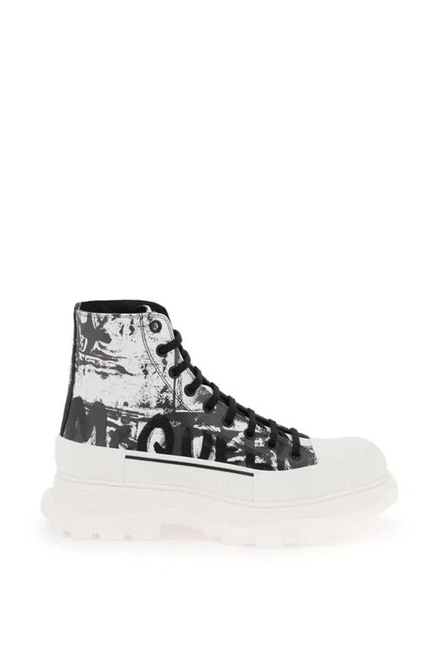 Chunky Sole High-top Lace-up Sneakers In Multicolor Product Image