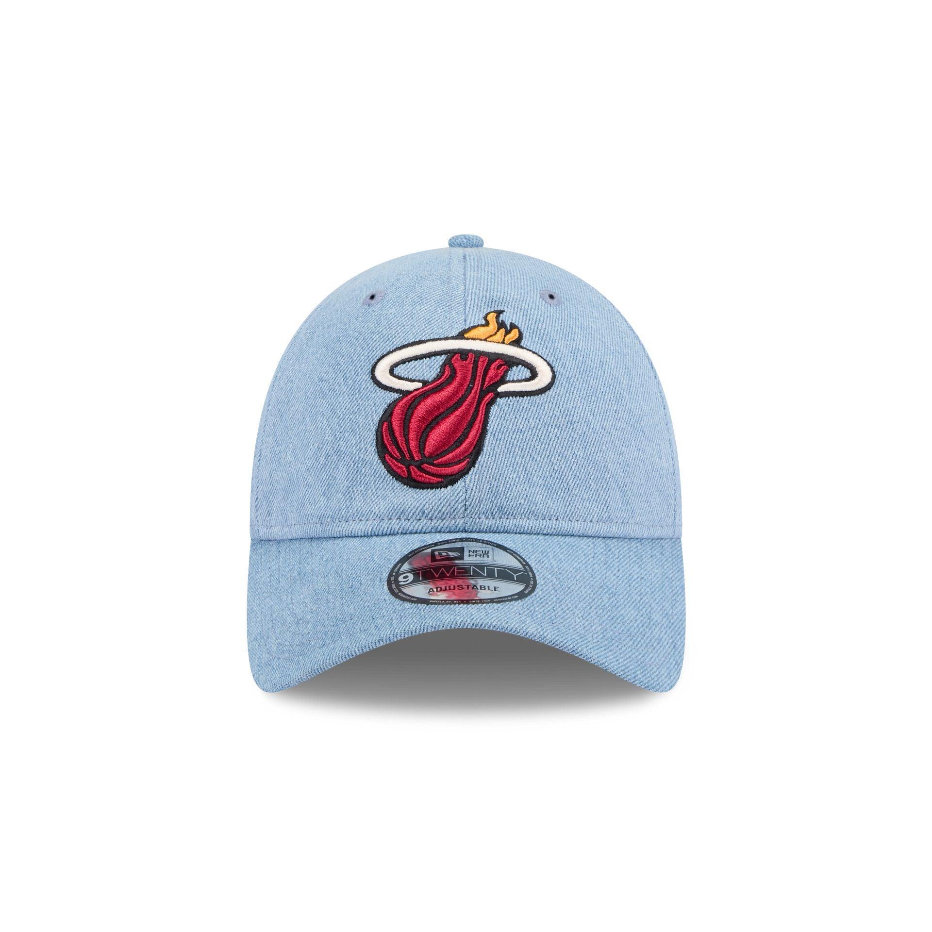 Miami Heat Washed Denim 9TWENTY Adjustable Hat Male Product Image