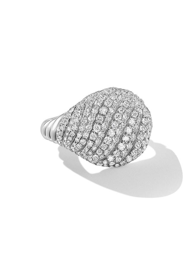 Sculpted Cable Pinky Ring In 18K White Gold Product Image