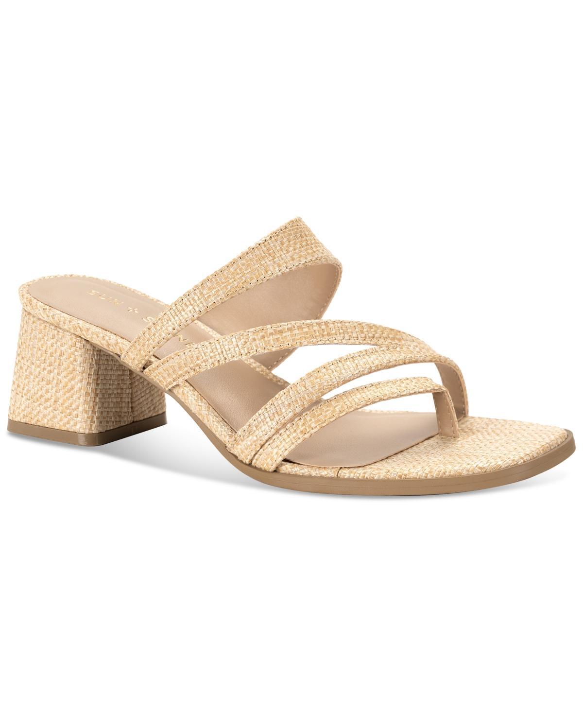 Sun + Stone Womens Baylinn Block Feel Slip On Dress Sandals, Created for Macys Product Image