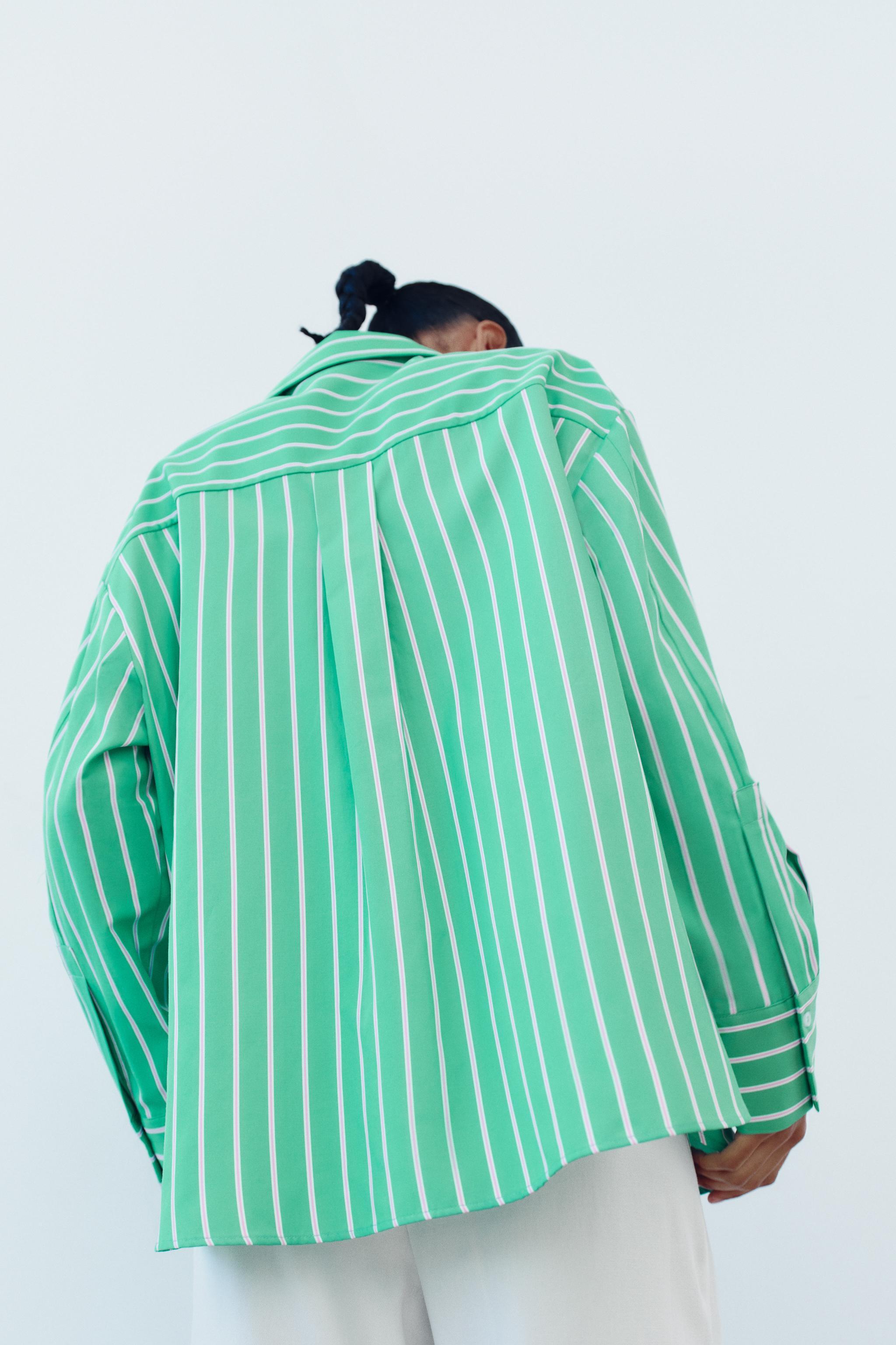 OVERSIZE STRIPED POPLIN SHIRT Product Image