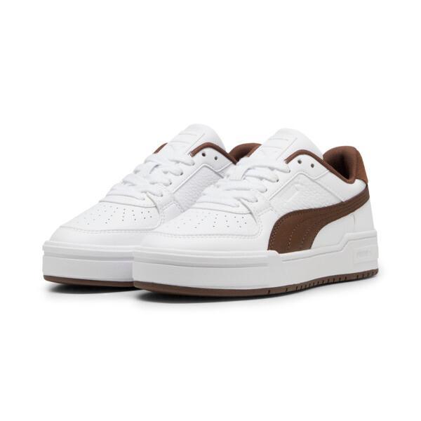 PUMA CA Pro Women's Sneakers in White/Espresso Brown Product Image