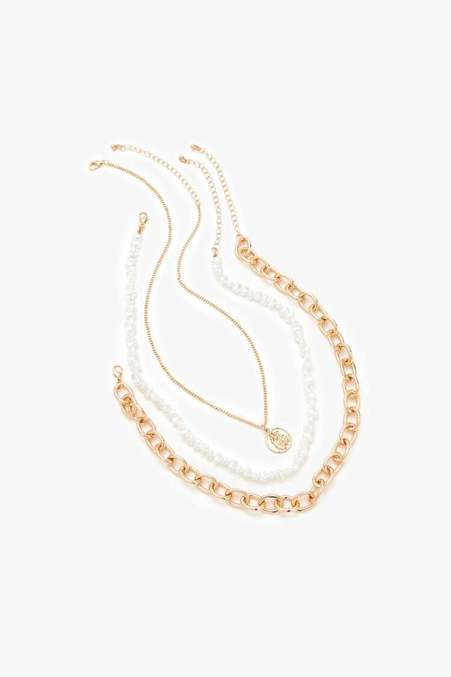 Faux Pearl Charm Necklace Set | Forever 21 Product Image