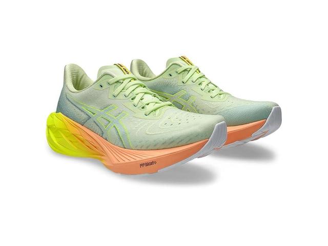 ASICS Men's Novablast 4 Paris (Cool Matcha/Safety Yellow) Men's Running Shoes Product Image