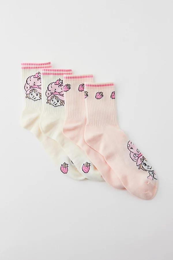 Strawberry Shortcake Mid Crew Sock 2-Pack Womens at Urban Outfitters Product Image