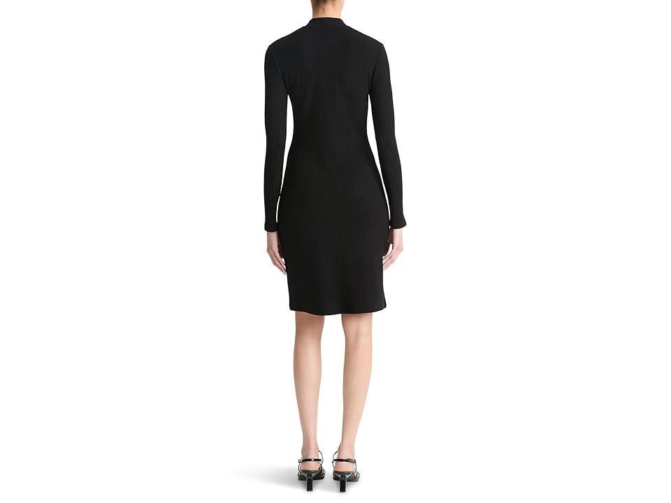 Vince Ribbed Long Sleeve Short Dress Women's Dress Product Image