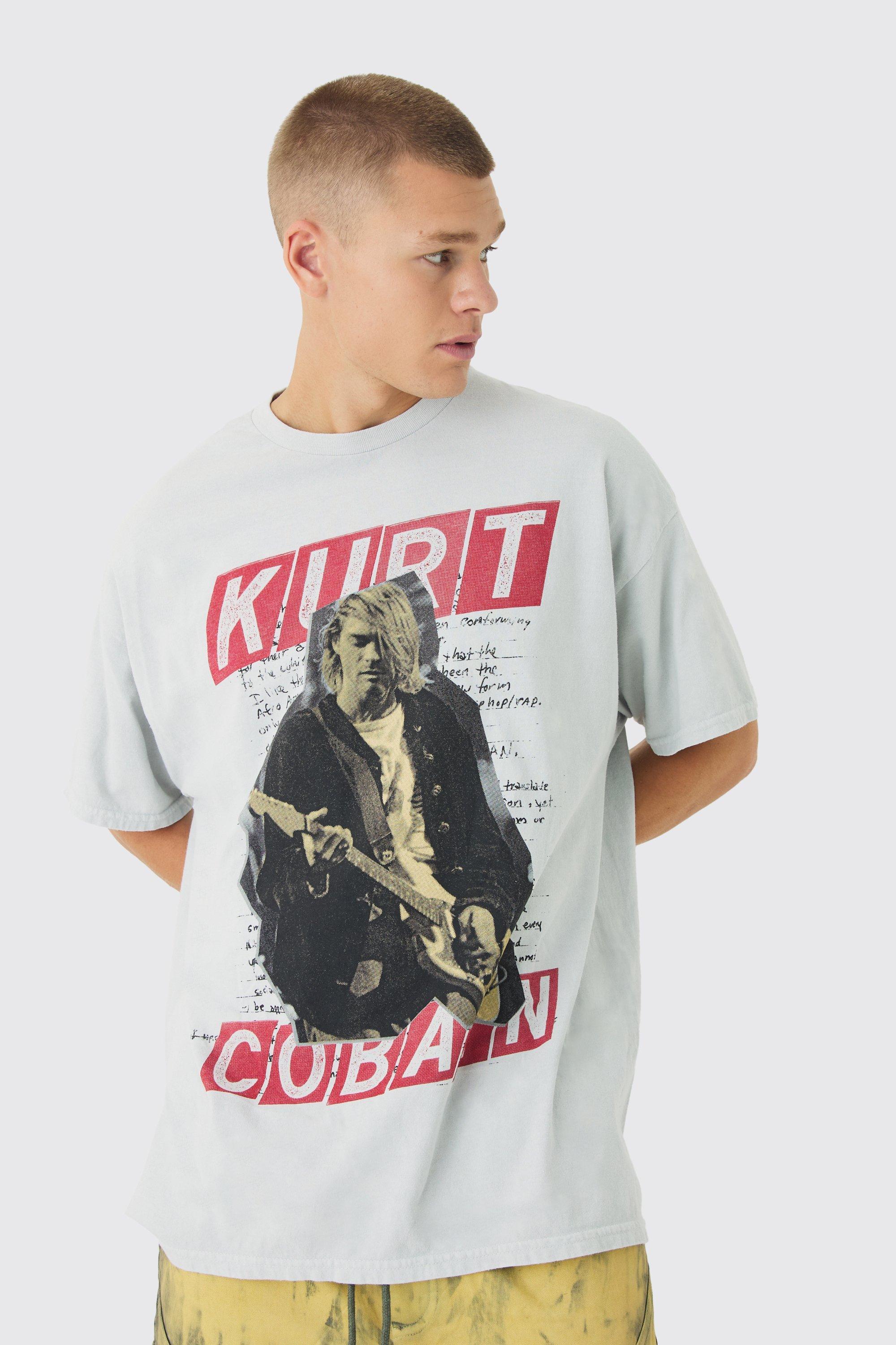 Oversized Kurt Cobain License Print T-Shirt | boohooMAN USA Product Image