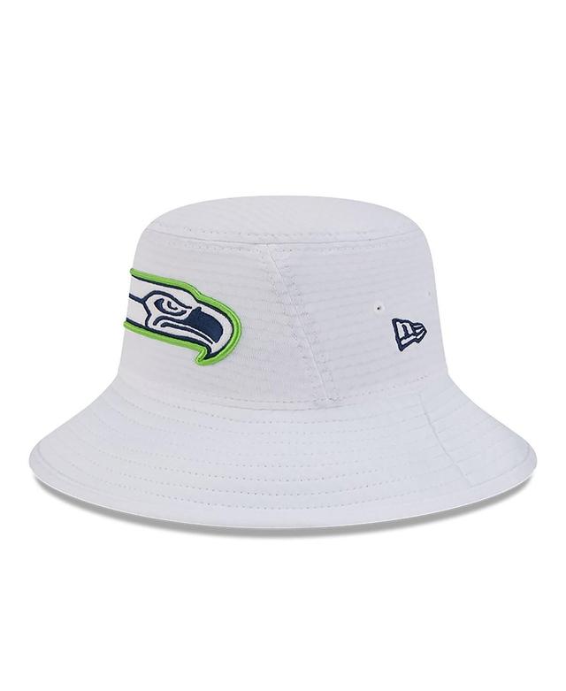 New Era Mens White Seattle Seahawks 2024 Nfl Training Camp Stretch Bucket Hat Product Image