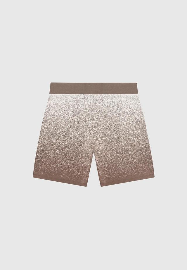 Ombré Knit Shorts - Taupe/White Male Product Image