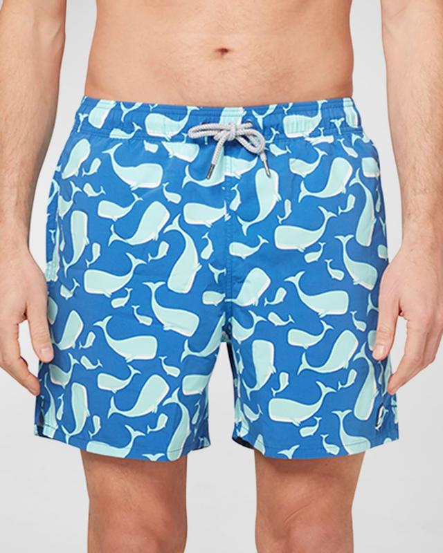 Mens Whale-Print Swim Shorts Product Image