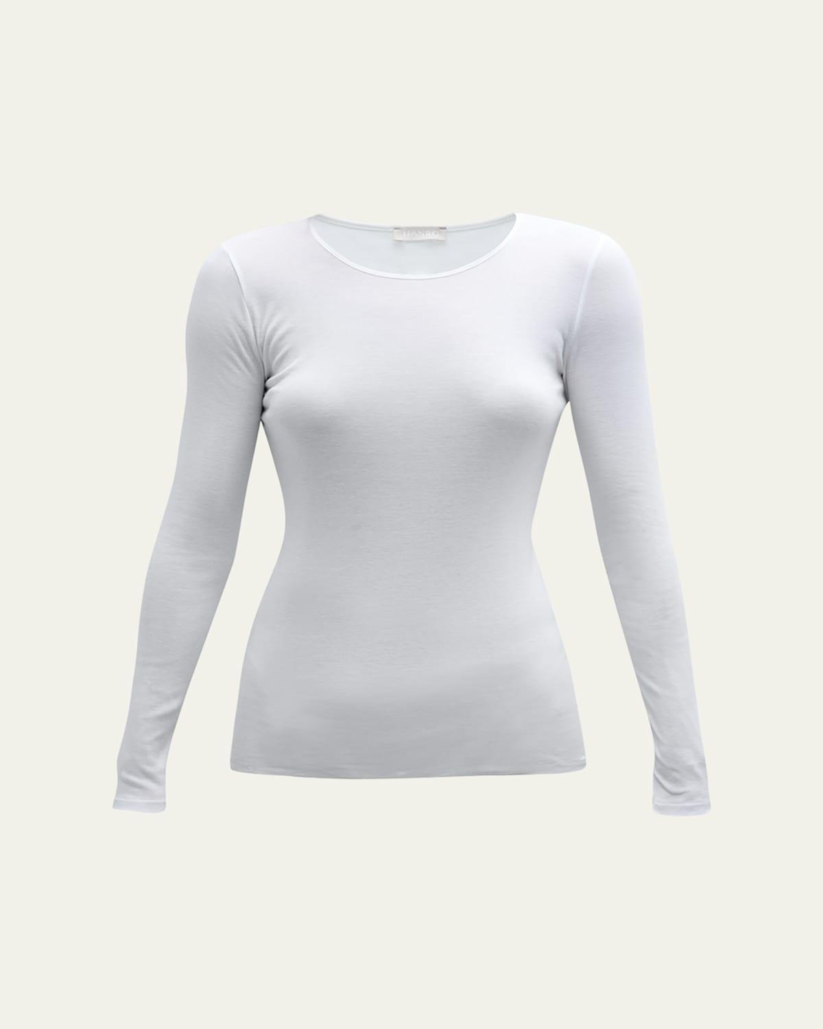 Womens Cotton Seamless Long-Sleeve Top Product Image