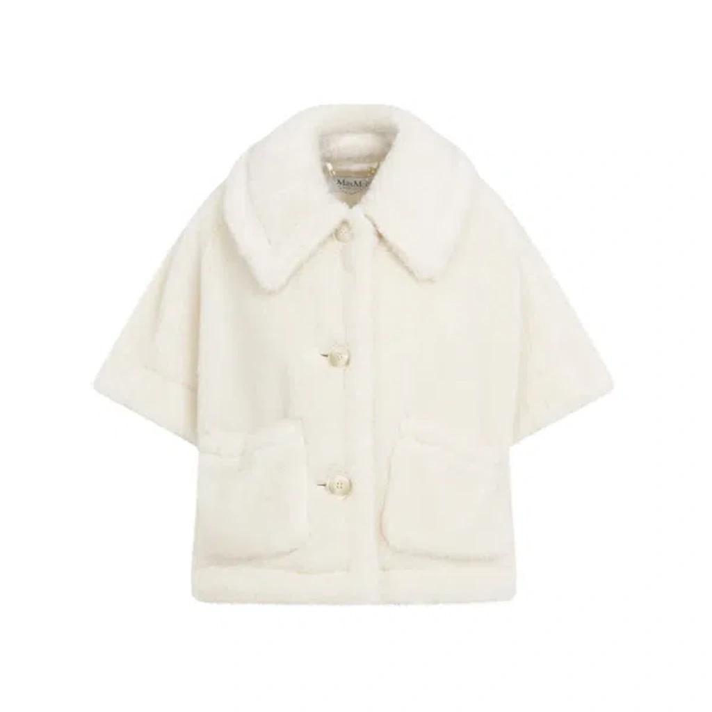 MAX MARA New Terzo1 Teddy Cape In Neutrals Product Image