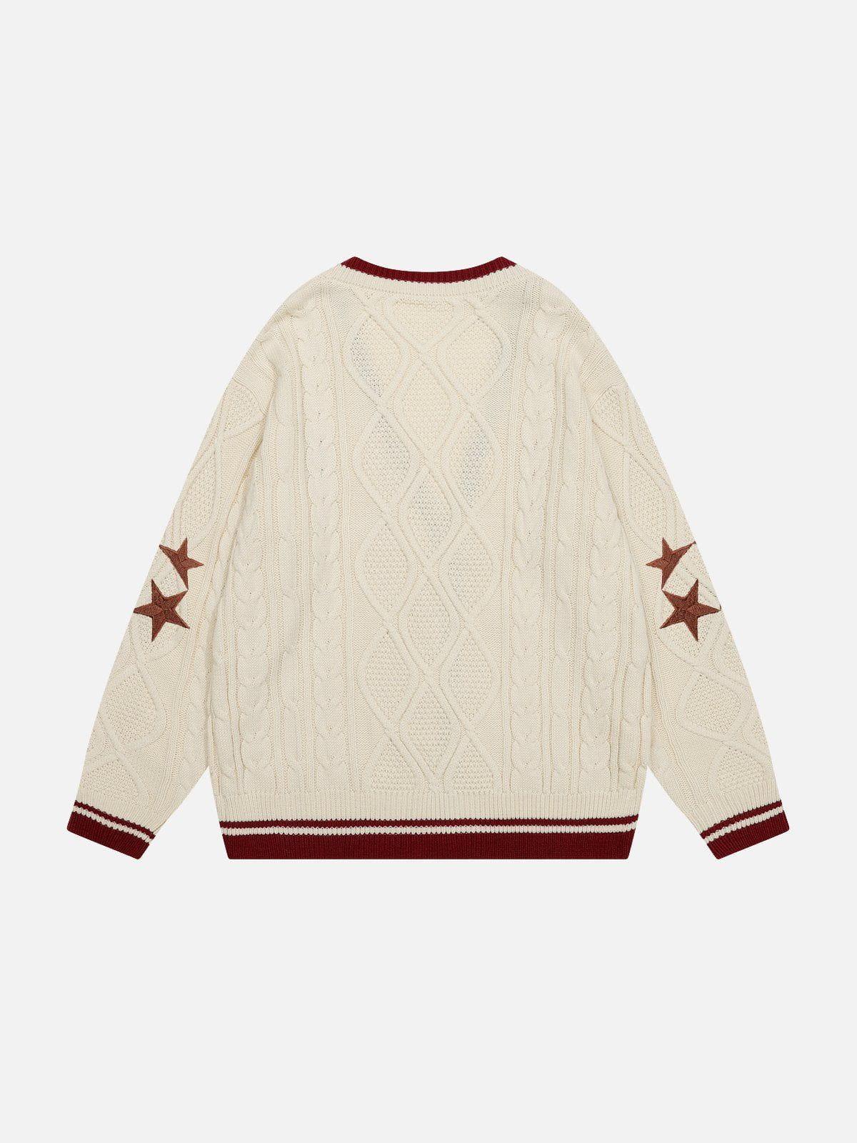 Aelfric Eden Color Blocking Star Cardigan Product Image