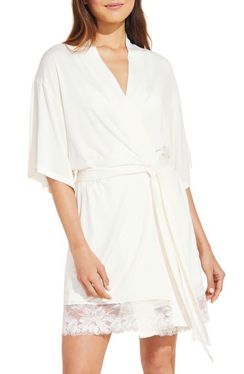 Eberjey Rosalia Lace Trim Short Robe Product Image