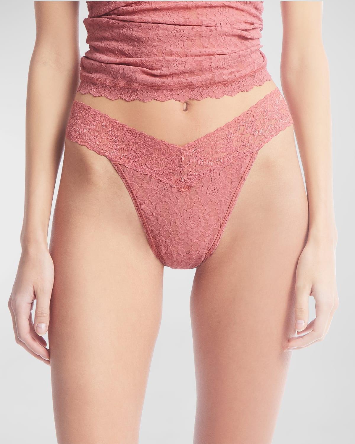 Hanky Panky Womens Daily Lace Original Rise Thong 771101 Product Image